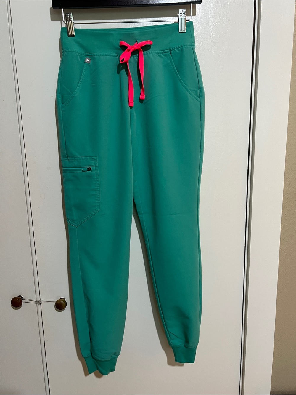 Figs Zamora Jogger Pants with Hot Pink Drawstring XXS PO2822